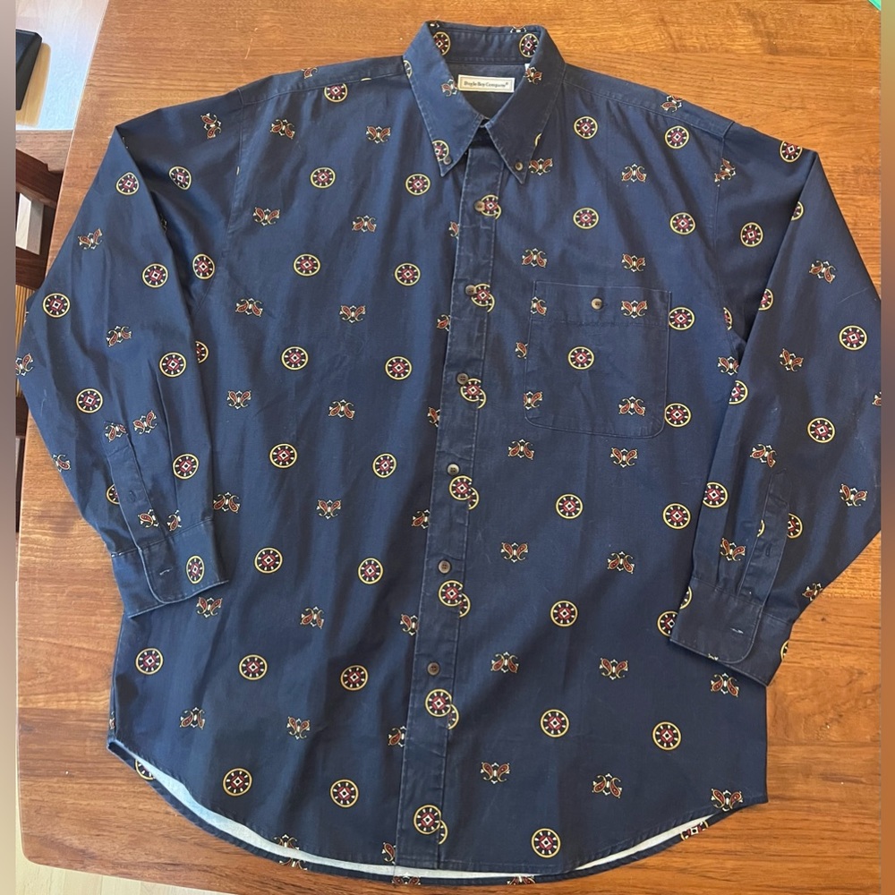 Vintage 90’s Bugle Boy nautical print size L super stylish 90’s cut ✨